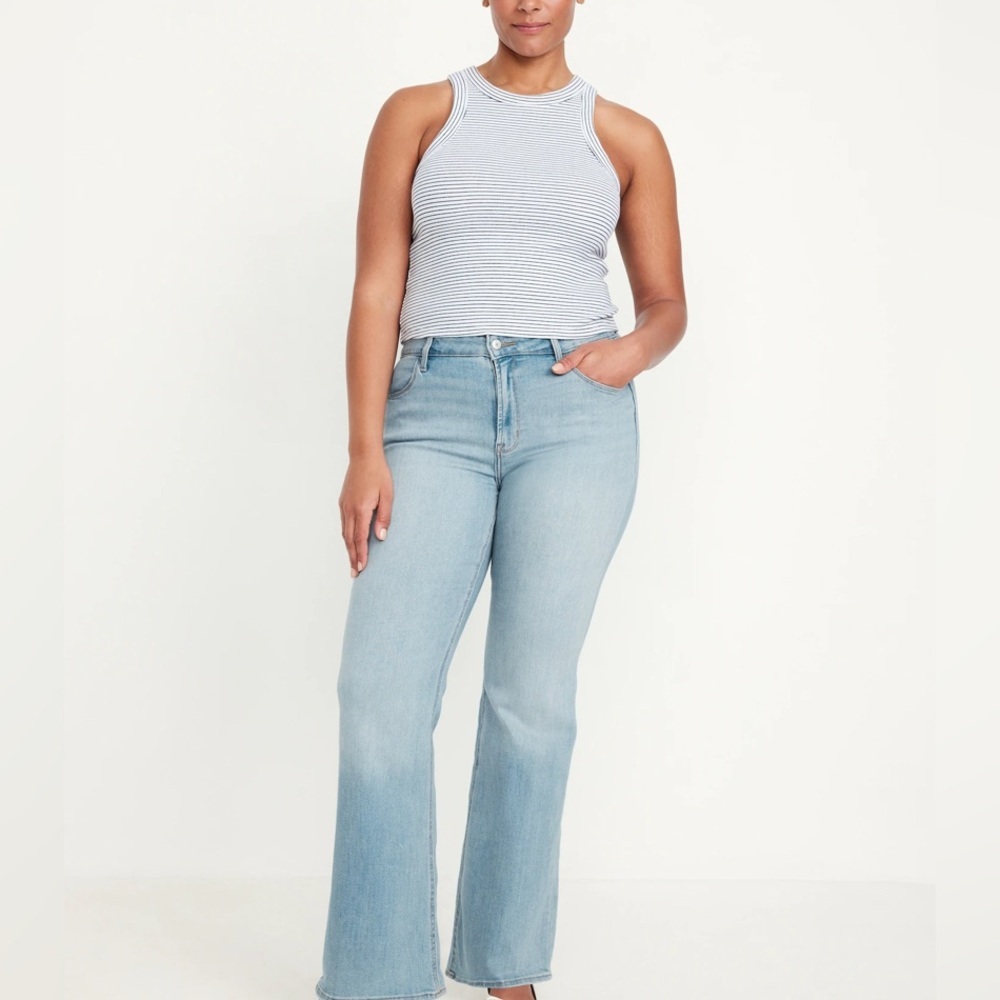 Old Navy High Rise Flare Light Wash Jeans Size 10